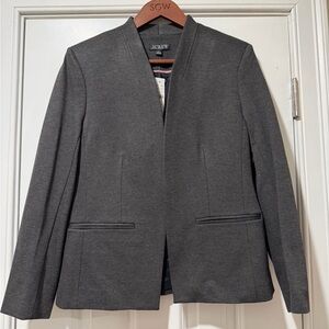 J. Crew Women's collarless gray blazer NWT